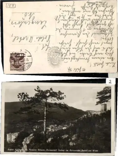 71551,Rauhenstein Baden Helenental pension Silvana e Sacher