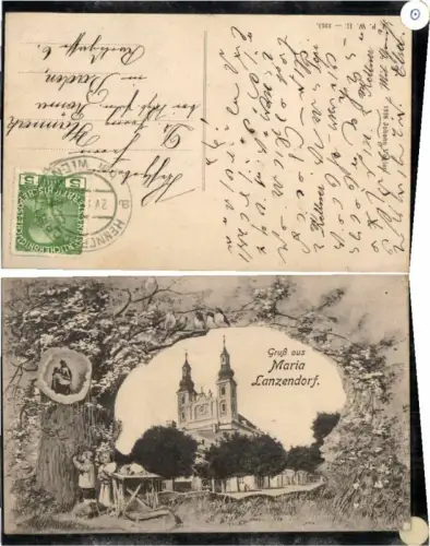 71579,Gruss aus Maria Lanzendorf Verziert Kinder Baum