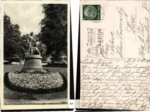 71605,Lanner Strauss Denkmal Baden Wien Ledermann 29214