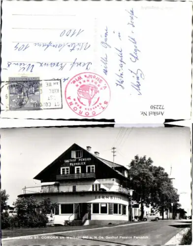 72250,St Corona Gasthaus Fernblick Strassenpartie