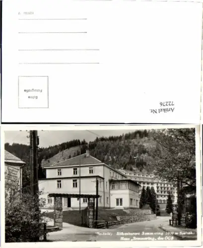 72276,Semmering ÖGB Haus Strassenpartie