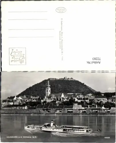 72283,Hainburg a.d. Donau Dampfer am Fluss