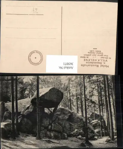 365071,Okertal im Harz b. Vienenburg Mausefalle Felsen