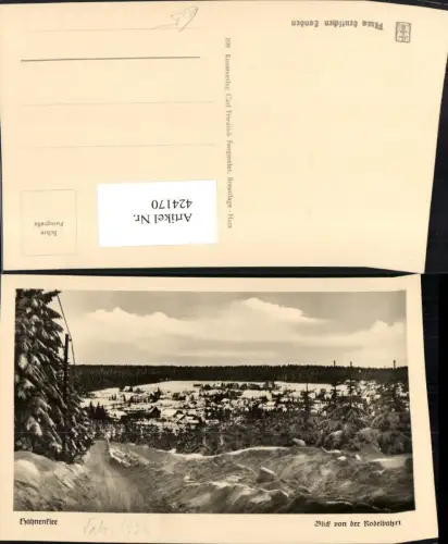 424170,Hahnenklee Teilansicht von d. Rodelbahn Winterbild