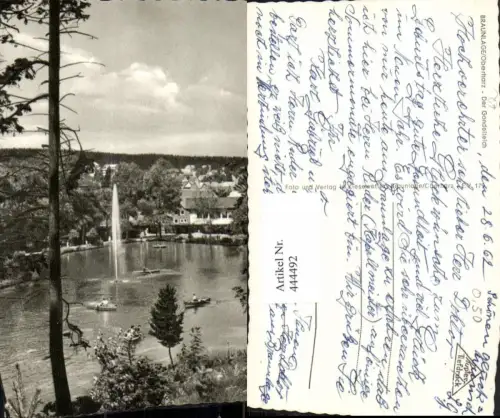 444492,Braunlage im Oberharz Teilansicht Gondelteich Fontäne
