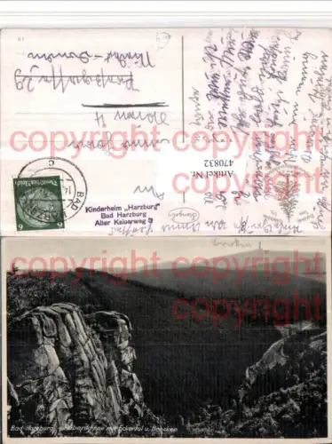 470832,Bad Harzburg Rabenklippe m. Eckertal u. Brocken Wald