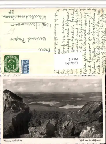 491212,Altenau im Oberharz Blick von d. Wolfswarte