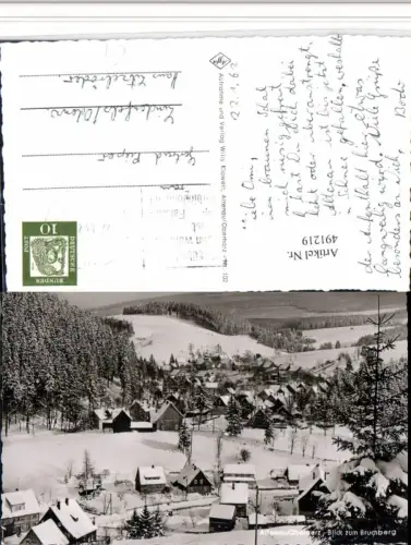 491219,Altenau im Oberharz Teilansicht m. Bruchberg Winterbild