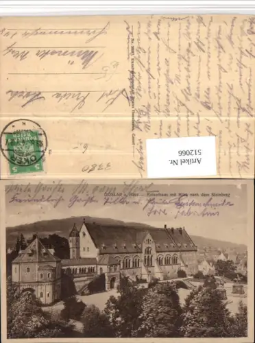 512066,Goslar am Harz Kaiserhaus m. Blick nach dem Steinberg