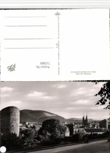 512069,Goslar am Harz Teilansicht Blick vom Bismarck-Denkmal