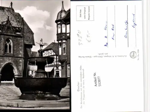 512077,Goslar Marktbrunnen Brunnen m. Romanischen Adler