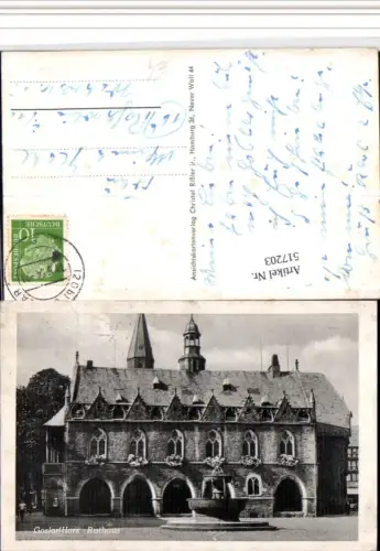 517203,Goslar am Harz Rathaus Arkaden Brunnen