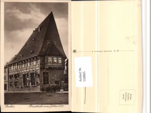 518865,Goslar Brusttuch vom Jahre 1526 Gebäude Erker