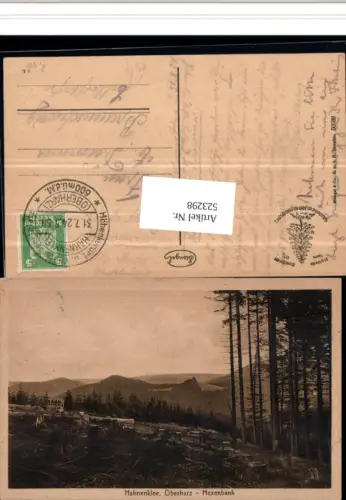 523298,Hahnenklee Bockswiese bei Goslar Oberharz Hexenbank