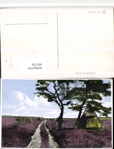 501726,Lüneburger Heide b. Schnevedingen Landschaft Hütte