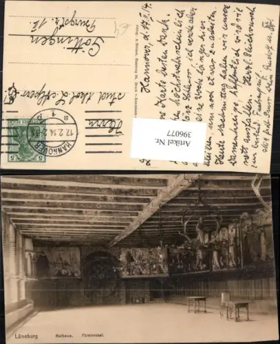 396077,Lüneburg Rathaus Fürstensaal Innenansicht