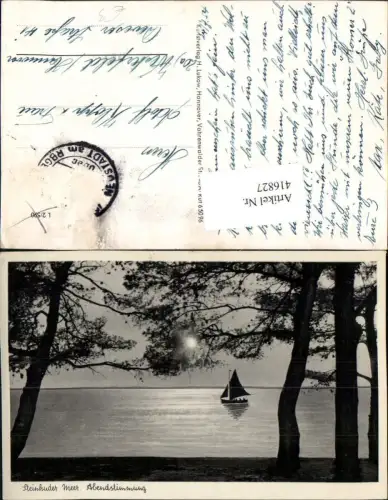 416827,Steinhuder Meer b. Wunstorf Abendstimmung Segelboot