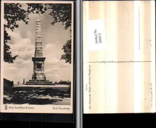 306013,Bad Harzburg Bismarck-Säule auf dem Burgberg pub Carl Friedrich 154