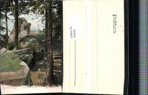 316870,Okertal im Harz b. Goslar Feigenbaumsklippe Felsen