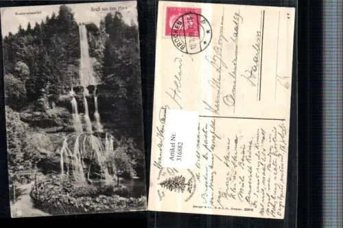 316882,Gruß aus d. Harz Romkerwasserfall Wasserfall b. Romkerhalle pub Stengel e Co 53918