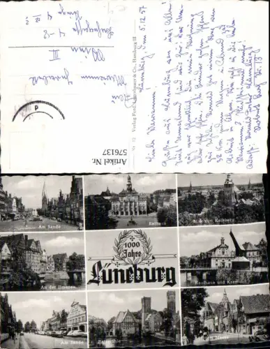 576137,Mehrbild Ak Lüneburg Am Sande Blick z. Kalkberg