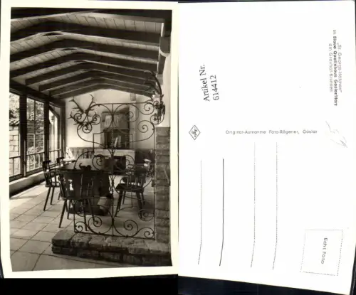 614412,Foto Ak Goslar Harz St Georgs-Höfchen Grauhof-Brunnen Interieur