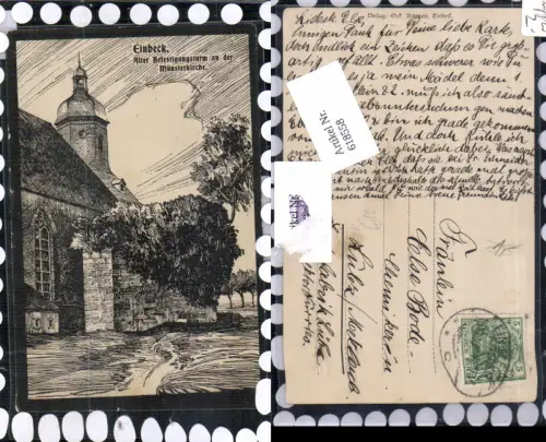 618558,tolle Künstler AK Einbeck Alter Befestigungsturm Münsterkirche LK Northeim