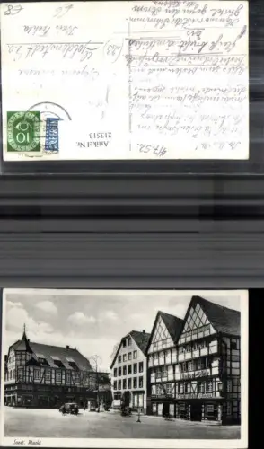 213513,Soest Markt Automobil Markthalle Engel Apotheke Anton Bier Gasthof z. Wilden Mann