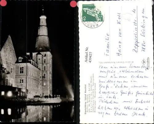 439427,Raesfeld Gaststätte Schloss b. Nacht