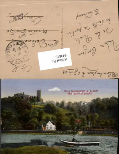 643845,Burg Blankenstein an der Ruhr Boot Bahnhof aus Hattingen Französische Feldpost