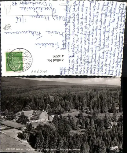 416591,Schmallenberg Fleckenberg Jagdhaus Gasthof Wiese Fliegeraufnahme