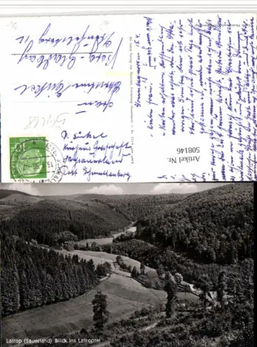 508146,Latrop im Sauerland b. Schmallenberg Blick ins Latroptal
