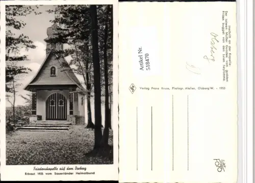518470,Borberg b. Petersborn Friedenskapelle Kapelle