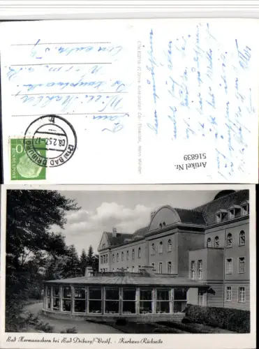 516839,Bad Hermannsborn b. Bad Driburg Kurhaus Rückseite