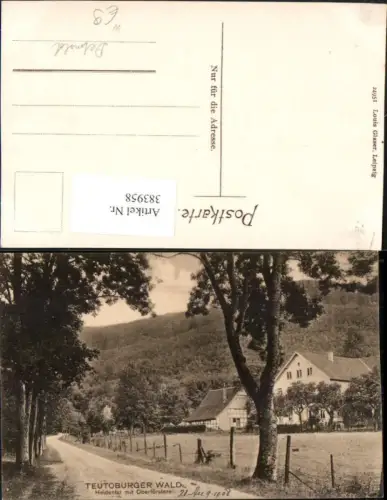 383958,Teutoburger Wald Heidental m. Oberförsterei b. Detmold Wegpartie