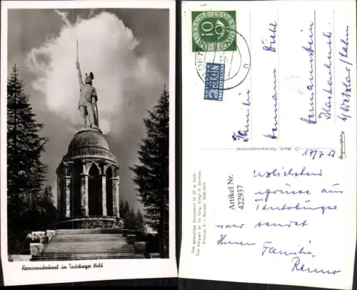 422937,Hermannsdenkmal Statue im Teutoburger Wald b. Detmold