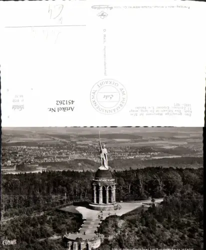 451262,Hermannsdenkmal im Teutoburger Wald b. Detmold Fliegeraufnahme