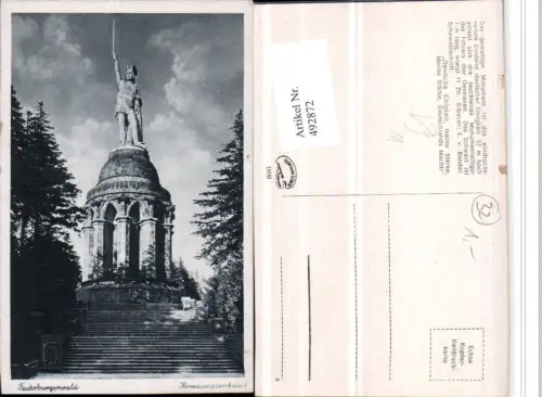 492872,Teutoburger Wald Hermanns-Denkmal b. Detmold