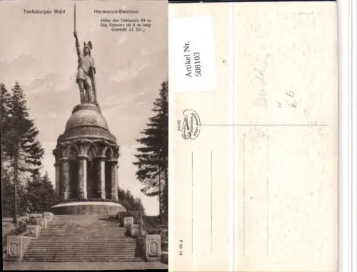 508103,Teutoburger Wald Hermanns-Denkmal b. Detmold Statue