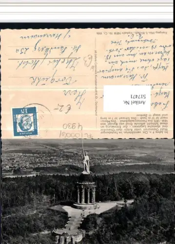 517471,Hermanns-Denkmal im Teutoburger Wald b. Detmold Fliegeraufnahme
