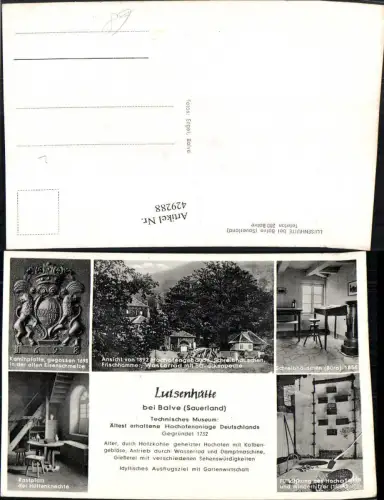 429288,Luisenhütte b. Balve im Sauerland Kaminplatte Rastplatz Mehrbildkarte