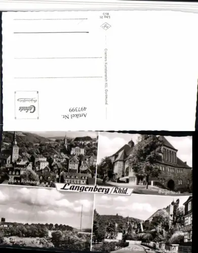 497399,Langenberg b. Velbert Totale Bürgerhaus Sender Mehrbildkarte