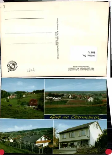 80570,Gruss aus Obermehnen b. Lübbecke