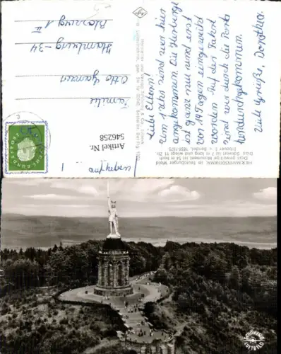 546258,Fliegeraufnahme Teutoburger Wald Hermannsdenkmal b. Detmold LK Minden Lübbecke