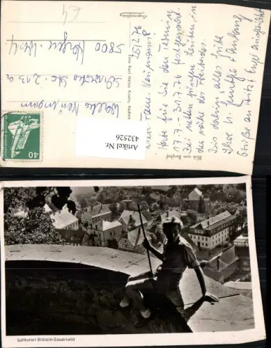 432526,Bilstein im Sauerland Teilansicht Blick vom Burghof