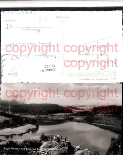 471125,Bigge Stausee m. Blick auf Burg Schnellenberg b. Attendorn