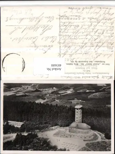 483688,Aussichtsturm Hohe Bracht b. Lennestadt Fliegeraufnahme