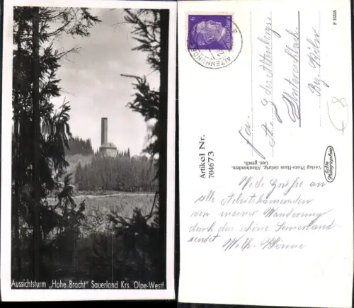704673 Lennestadt Aussichtsturm Hohe Bracht Sauerland Kr. Olpe Bilstein Altenhundem