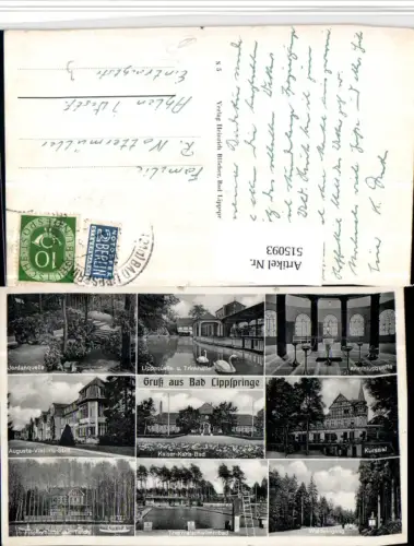 515093,Bad Lippspringe Kurhaus Schwimmbad Quellen Mehrbildkarte