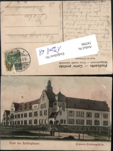 345586,Gruß aus Recklinghausen Bergwerks-Direktionsgebäude